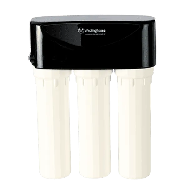 Three distinct water filtration systems